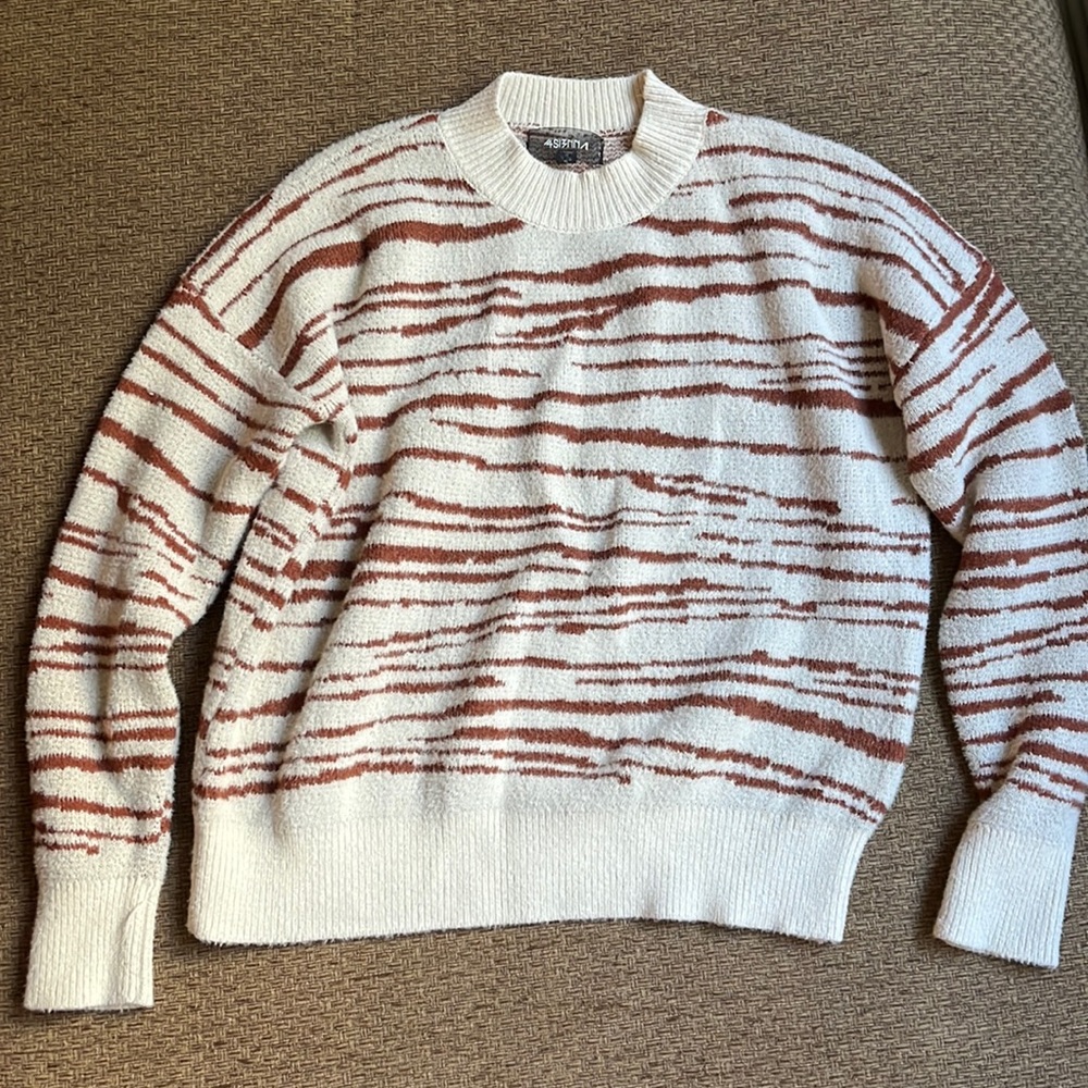 4SI3NNA crewneck animal print sweater